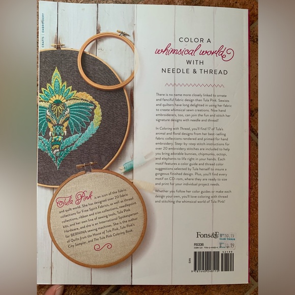 Coloring with Tread stitching a whimsical world with hand embroidery. Tula pink - Picture 2 of 4